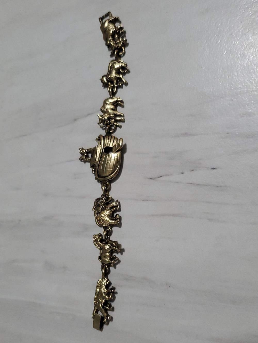 Vintage Gold-Tone Elephant Link Bracelet - Women Jewelry Bracelets